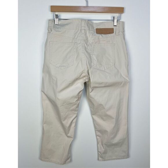 Christopher Blue Cropped Straight Leg Pants Capri pale khaki women’s size 10 - Picture 2 of 12